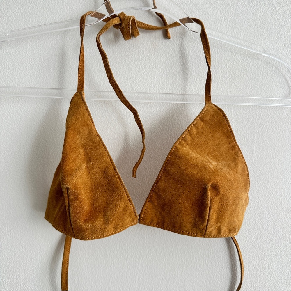 Suede Bikini Top